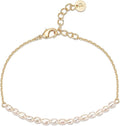 PAVOI 18K Gold Plated Beaded Freshwater Cultured Pearl Bracelet for...