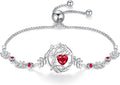 FANCIME Tree of life Birthstone Bracelet for Women Sterling Silver ...