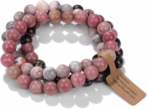 3 PCS Healing Crystal Bracelets for Women 8mm Natural Stone Beaded ...