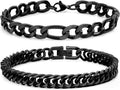 2PCS Cuban Link Figaro Bracelet