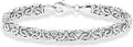 Miabella Italian 925 Sterling Silver Byzantine Bracelet for Women