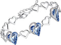 Leafael Valentine's Day Heart Link Bracelets for Women