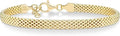 Miabella 18K Gold Over Sterling Silver Italian 5mm Mesh Link Chain ...