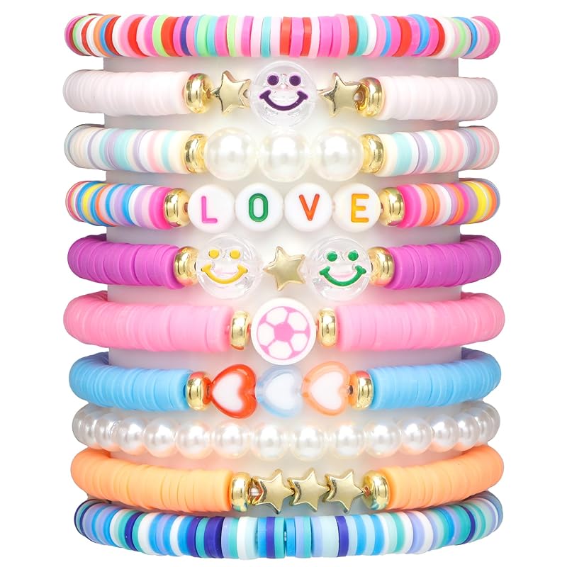 10pcs Friendship Bracelets for Teen Girls & Women: Beaded