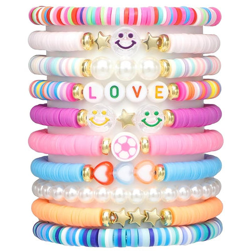 10pcs Friendship Bracelets for Teen Girls & Women: Beaded