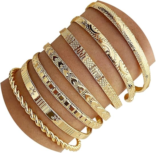 IFKM Gold Bangle Bracelets For Women